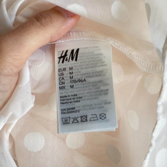 NWT H&M Ivory Victorian Cottagecore Dress - Picture 7 of 10